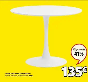 JYSK Tavolo da pranzo ringsted offerta