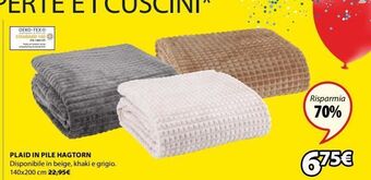 JYSK Plaid in pile hagtorn offerta