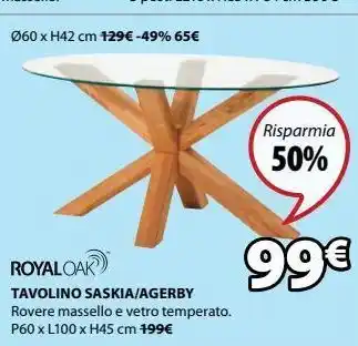 JYSK Tavolino saskia/agerby offerta