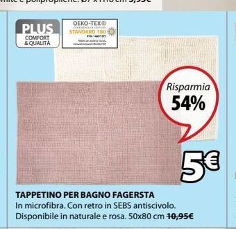 JYSK Tappetino per bagno fagersta offerta