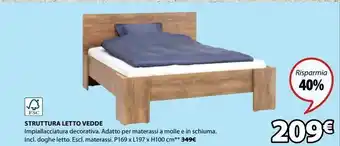 JYSK Struttura letto vedde offerta
