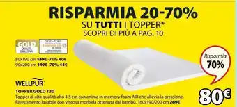 JYSK Topper gold t30 offerta
