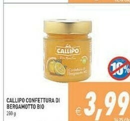 Gros Callipo Confettura Extra Di Bergamotto Bio 280 G(ml) offerta