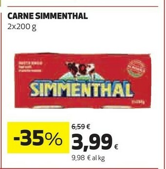 Ipercoop Simmenthal Carne in scatola offerta