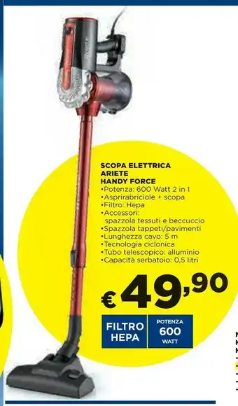 Ipercoop Ariete Scopa elettrica offerta