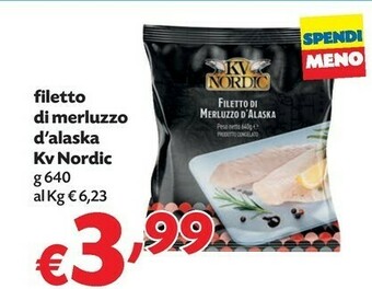 Pam Kv Nordic Filetto Di Merluzzo D'Alaska offerta