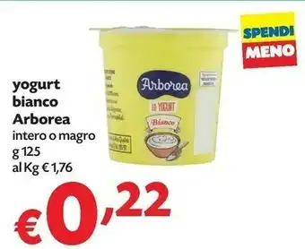 Pam Arborea Yogurt Bianco Intero offerta
