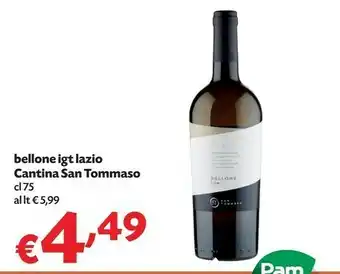 Pam Cantina San Tommaso Bellone Igt Lazio offerta