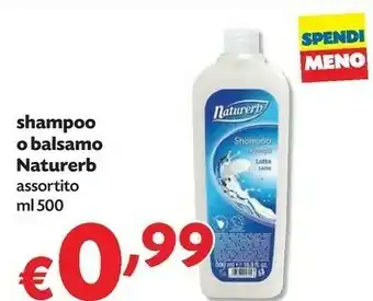 Pam Naturerb Shampoo O Balsamo offerta