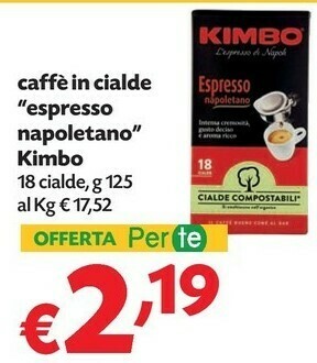 Pam Kimbo Caffe In Cialde Espresso Napoletano offerta