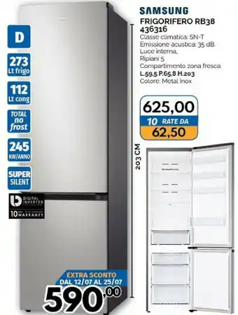 Orizzonte Samsung Frigorifero RB38 436316 offerta