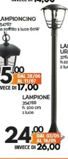 Orizzonte Lampione offerta