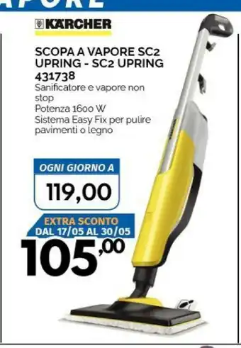 Karcher Scopa A Vapore SC2 Upring