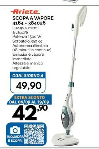 Orizzonte Ariete 4164 Pulitore A Vapore Verticale 0,35 L Blu, Bianco 1500 W offerta