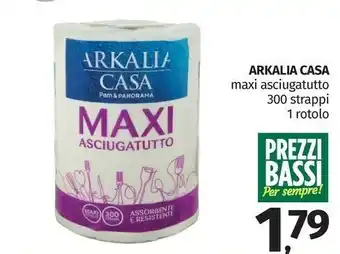 Pam Arkalia Casa Maxi Asciugatutto 300 Strappi 1 Rotolo offerta