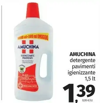 Pam Amuchina Detergente Pavimenti Igienizzante 1,5 Lt offerta