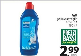 Pam Pam Gel Lavastoviglie Tutto In 1 750 Ml offerta