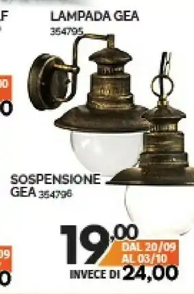 Orizzonte Lampada Gea offerta