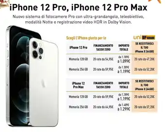 Unieuro Apple IPhone 12 Pro 15,5 Cm (6.1") Doppia SIM IOS 14 5G 128 GB Oro offerta