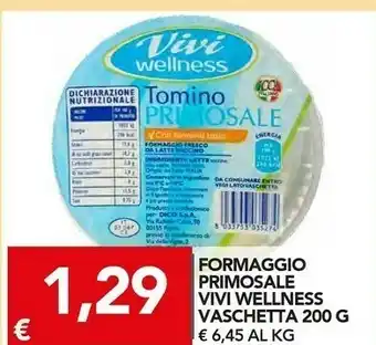 TuoDi Vivi wellness Formaggio offerta