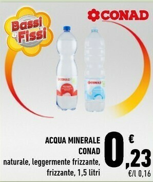 Conad City Conad - Acqua Minerale Naturale 1500 G(ml) offerta
