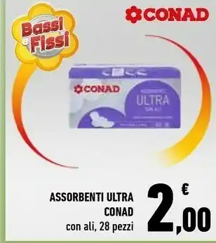Conad City Conad Assorbenti Ultra Con Ali offerta