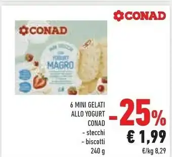Conad Conad - Mini Stecchi Con Yogurt Magro 240 G(ml) offerta