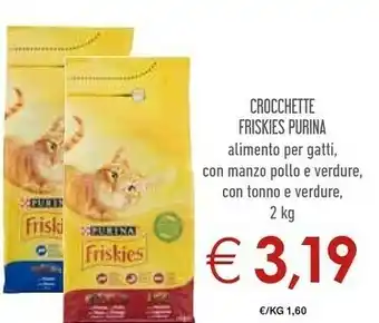 Conad Purina Crocchette Friskies Alimento Per Gatti Con Manzo Pollo E Verdure offerta