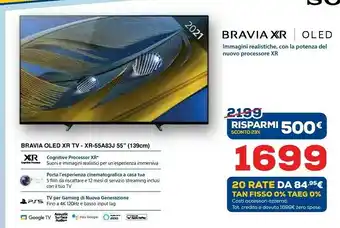 Euronics Sony Bravia Oled XR TV XR-55A83J offerta