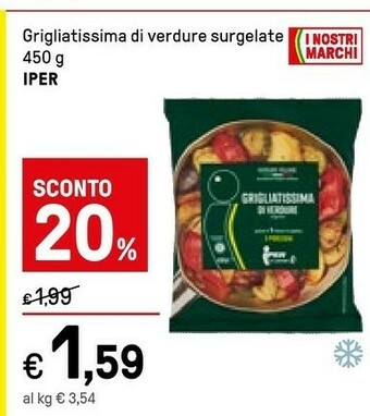 Iper La Grande Iper Grigliatissima Di Verdure Surgelate offerta
