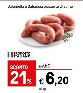 Iper La Grande Salamella O Salsiccia Piccante Di Suino offerta