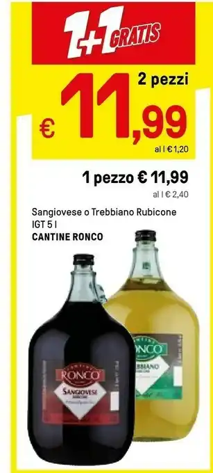 Iper La Grande Cantina Ronco - Beccaccia Bianco 5000 G(ml) offerta