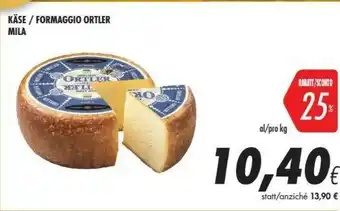 Coop Mila Formaggio Ortler offerta