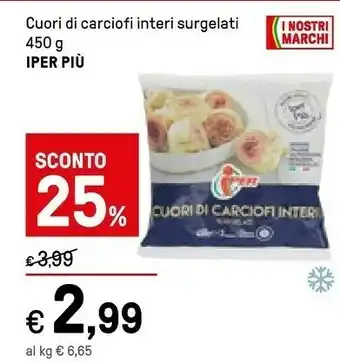 Iper La Grande Iper Piu Cuori Di Carciofi Interi Surgelati offerta