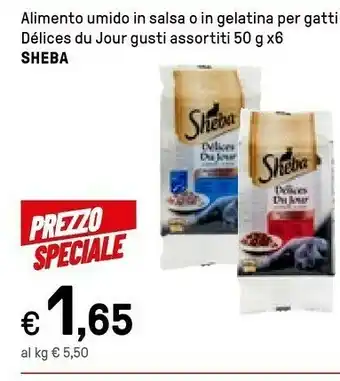 Iper La Grande Sheba Alimento Umido In Salsa O In Gelatina Per Gatti Delices Du Jour Con Verdure offerta