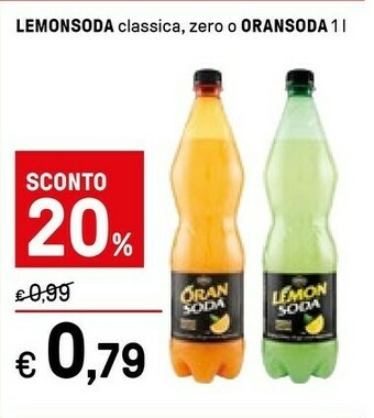 Iper La Grande Lemonsoda Classica, Zero O Oransoda 1 L offerta