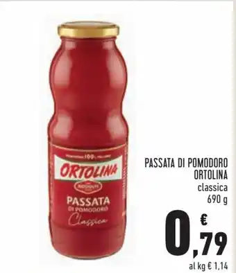 Conad Ortolina Passata di Pomodoro classica 690 g offerta