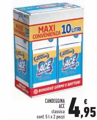 Conad Ace Candeggina classica conf. 5 L x 2 pezzi offerta