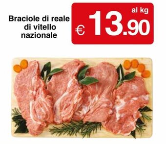 Sì con te Superstore Braciole di reale di vitello nazionale offerta