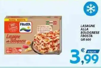 Vivo Supermercati Frosta Lasagne Alla Bolognese 600 gr offerta