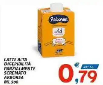 Vivo Supermercati Arborea Latte Alta Digeribilita Parzialmente Scremato 500 ml offerta