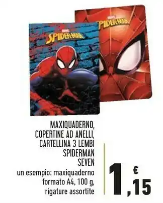 Conad Superstore Seven Maxiquderno Spiderman offerta