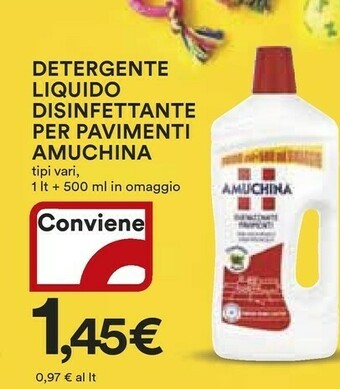 Coop Amuchina Detergente Liquido Disinfettante Per Pavimenti offerta