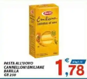 Vivo Supermercati Barilla Pasta All'Uovo Cannelloni Emiliane 250 gr offerta