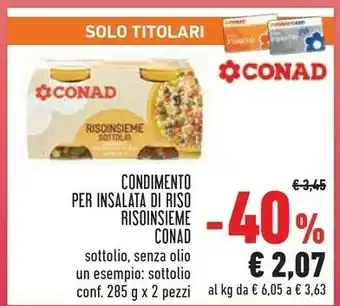 Conad City Conad Risoinsieme Condimento Per Insalata Di Riso offerta