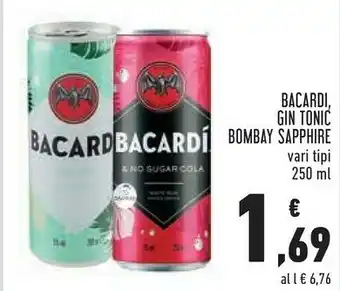 Conad Bombay saphire Gin Tonic 250 Ml offerta