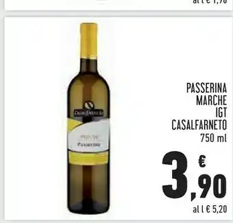 Conad Casal farneto Passerina Marche Igt 750 Ml offerta