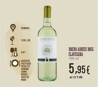 Conad Clavesana Roero Arneis Docg offerta