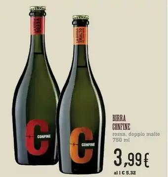 Conad Birra Confine Rossa offerta