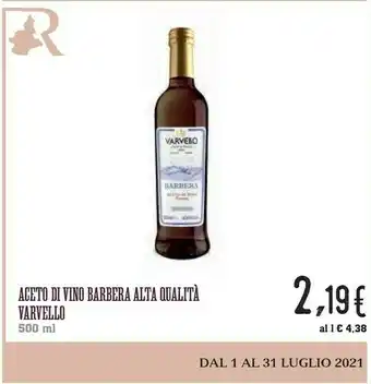 Conad Barbera Aceto Di Vino Alta Qualità Varvello offerta